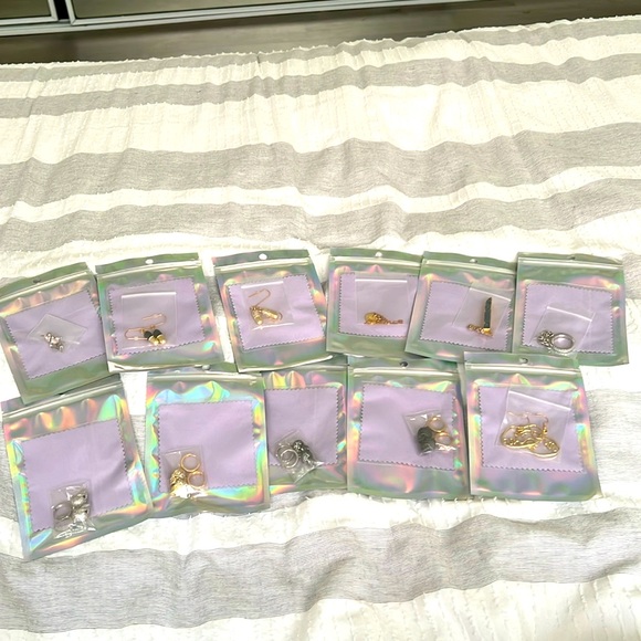 Handmade jewelry sets gold plated and silver plated pill skull pave crystal y2k - Picture 1 of 13